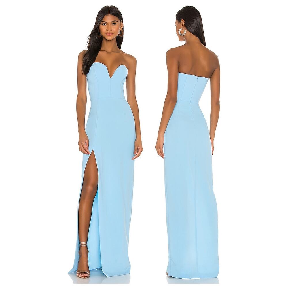 Amanda Uprichard Cherri Gown Strapless Formal Prom Party Wedding Guest Hoco XS